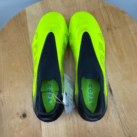 Mens 6.5 / W7.5 - Adidas Copa Pure 3 Elite FG Soccer Cleats Laceless Lucid Lemon - Picture 5 of 9